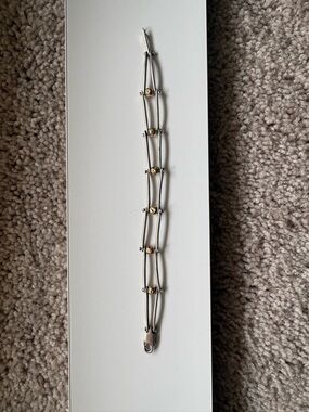 Sterling Silver and Gold Accent Link Bracelet